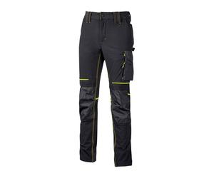 500696 Q.TA' 1 U-POWER PANTALONE ATOM SLIM FIT NERO-GIALLO TG.XL