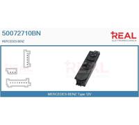 50072710BN REAL Interruttore, Alzacristallo per MERCEDES-BENZ