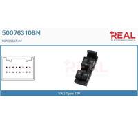 50076310BN REAL Interruttore, Alzacristallo per FORD,SEAT,VW