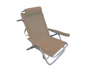 500903 Q.TA' 2 C SPIAGGINA RECLINABILE IN ALLUMINIO TORTORA