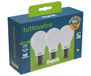 500917 Q.TA' 10 BEGHELLI LED GOCCIA E27 8W 58050 CALDA 3000K 3