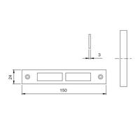 50095 Q.TA' 5 ISEO 038 CONTROPIASTRA P/SERRATURA 981 983