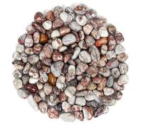 500g Chips di Cristallo di Agata Pazza Triturata-Lucidata - Chips di Cristalli Curativi all’Ingrosso, Cristalli Triturati e Pietre Preziose per Artigianato, Bellissimo Pacchetto per Regalo