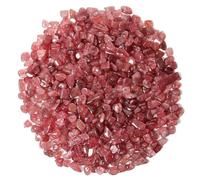500g Chips di Cristallo Naturale di Quarzo Fragola Rosso - Chips di Cristalli all’Ingrosso, Pietre Preziose per Artigianato, Bellissimo Pacchetto Regalo