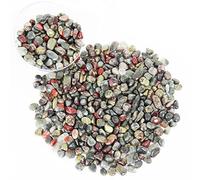 500g Cristallo di Bloodstone Pietra schiacciato Naturale, Chip di Cristalli di guarigione di Patatine Fritte al Bloodstone Sfuso, Pietre levigate per Cristalloterapia e Reiki, Artigianato