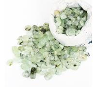 500g di Cristallo di Prehnite Pietra schiacciato Naturale, Chip Cristalli di guarigione di Patatine Fritte al Prehnite Sfuso, Pietre levigate per Cristalloterapia e Reiki, Artigianato