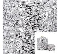 500G/matassette di Cotone Paillettes Filato 6mm + 3mm Paillettes Filati per Maglieria A Mano Filo di Lusso Glitter Corda Morbida Materiale FAI DA TE