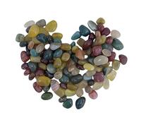 500g Pietre Burattate Miste Colorate, 1-2 cm Pietre Decorative Lucidate, Ciottoli Naturali Frantumati di Forma Irregolare, Pietre Decorative per Acquario, Vasi, Caccia al Tesoro, Giardino, Balcone