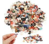 500g Pietre Decorative, Cristallo di Pietre Miste Schiacciato Naturale, Irregolari Sassolini Colorati Pietre, Pietre Naturali Lucidata, Sassi Acquario, per Paesaggistico, Giardino, Piante Grasse