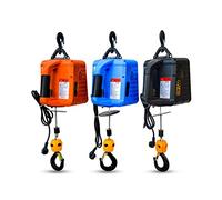 500KG Paranco Elettrico Portatile Verricello A Mano Blocco di Trazione Corda Acciaio Fune Sollevamento Traino,Prestazioni Potenti(EU,Line contral)