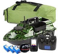 500M 3 tramogge GPS barchino carpfishing Bait Boat Carp Hook Post barca da pesca, sensore LCD Fishfinder, con borsa, 12000mAh Batteria di grande capacità, regala antenne, eliche e altri piccoli regali