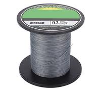 500m Filo Da Pesca PE Super Resistente, Treccia 8 Capi, Grigio - Elevata Resistenza Alla Trazione, Antistrappo E Antiabrasione, Ideale Per Pesca In Mare E Acqua Dolce (0,2)
