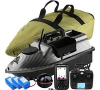 500M GPS barchino carpfishing Bait Boat Carp Hook Post barca da pesca, sensore LCD Fishfinder, con borsa, 12000mAh Batteria di grande capacità, regala antenne, eliche e altri piccoli regali, one key r