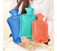 500ml/1000ml/1750ml/2000ml Borsa dell'acqua calda spessa, calda per l'inverno, adatta per le donne per alleviare il dolore, può essere usata come scaldapiedi/scaldamani a letto, colore e stile casuali