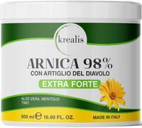 KREALIS 500Ml Arnica per Cavalli Uso Umano 98% Extra Forte, Arnica Gel Forte Pot