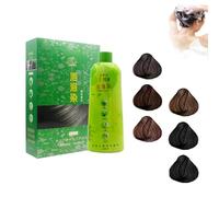 500ml Brimless Shampoo,Herbal Bubble Gray Hair Dye Shampoo,for White Hair Color Bubble Dye,Color Dye Shampoo for Women Men Easy to Use at Home (Black)