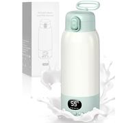 500mL Scaldabiberon Portatile, Scalda Biberon Neonato Portatile, Scaldabiberon Portatile Senza Fili, Batteria 10400mAh, Controllo Temperatura Preciso con Display LCD,per Pulizia Ideale Notte e Uscite