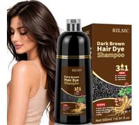 500ML Shampoo Colorante Marrone Scuro per Donna Uomo per Capelli Bianchi