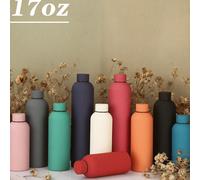 500ml Tazza in acciaio inossidabile dal collo stretto stile americano, Bottiglia d'acqua portatile a vuoto isolata, Borraccia sportiva da esterno con finitura opaca, Modello capiente ideale per escurs