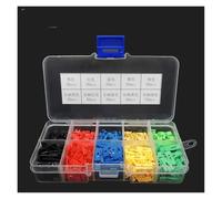 500pcs 10 kinds of boxed jumper cap short circuit cap spacing 2.54mm black blue yellow red block pin connector long handle cap