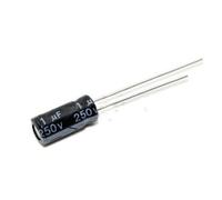 500PCS 1UF 250V Condensatore elettrolitico 250V1UF 6.3 * 12mm Condensatore elettrolitico in alluminio Componente