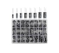 500Pcs 24 Values Electrolytic Capacitor Box Kit Range 0.1UF-1000UF 16V-50V Mix Aluminum Electrolytic Capacitor Assorted Kit MQXFCZUX