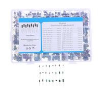 500Pcs Aluminum Electrolytic Capacitor Kit High Stability Heat Resistant Assortment Box for LCD Monitors Radios Stereo Systems Electronic Maintenance