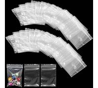 500Pcs Bustine in Plastica Trasparente, Sacchetti Trasparenti con Chiusura a Zip, Borsa con Chiusura a Cerniera Rigida Riutilizzabile, per conservare semi di gioielli e piccoli accessori, 6 x 4 cm
