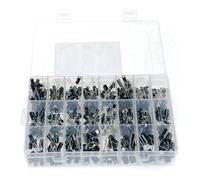 500PCS Electrolytic Capacitor Assortment Box Kit 0.1UF-1000UF 16V-50V 24 Values
