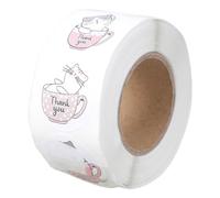 500pcs Kitten Thank You Sticker 25mm Label Packaging for Seal Envelope Card Candy Bag Wedding Wrapping Labels
