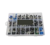 500PCS/lot 0.1UF-1000UF 24 Values Aluminum Electrolytic Capacitors 16-50V Mix Electrolytic Capacitor Assorted Kit And Storage Box
