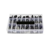 500PCS/lot 0.1UF-1000UF 24Values Aluminum Electrolytic Capacitors 16-50V Mix Electrolytic Capacitor Assorted Kit And Storage Box ICXLPMC