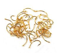 500PCS Oro Curvo Ninfa Gancio for Mosca Ninfa Scud Gamberetti Pupe Larve Caddis Fly Tying Ami da Pesca #10#12#14#16(500pcs size 14)