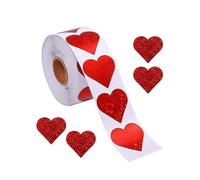 500pcs/roll Heart Shaped Stickers Valentine's Day Thank You Stickers