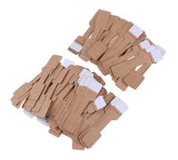 500Pezzi Quadrati Etichette Prezzo Vuote Marroni Per Gioielli Schede Espositive