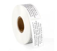 500pz Etichette Adesive per Alimenti Artigianali, Quadrate 5x2,5cm Stampate Termicamente con Dichiarazione di Ispezione per Cucina Fatta in Casa Imballaggi Alimentari Fatti in Casa