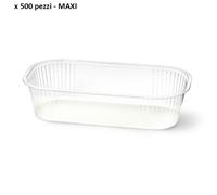 500pz Pirottino Baba Maxi Alcas vaschetta contenitore cm 14,5 x 7,5 x h 3,5