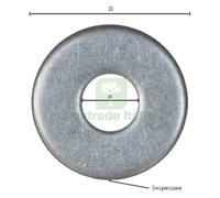 500PZ RONDELLA GREMBIALINA INOX A2 M 8 2,0 X 24 X 8,4 MM: