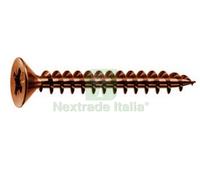500PZ VITI PANEL VIT TESTA SVASATA PIANA ACCIAIO BRONZATO Ø MM.3,5X16: