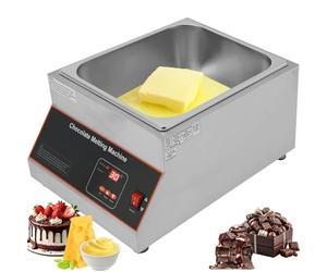 500W Commercial Chocolate Melting Machine, 12kg Stainless Steel Tempering Pot, 0-95℃ Tabletop Melter for Bakery, Restaurant - Single Slot