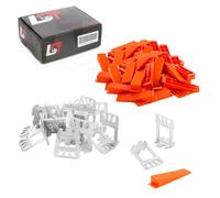500X Alte Clip XL + 200X Cunei Set Piano Sistema 2Mm Livellamento Piastrelle