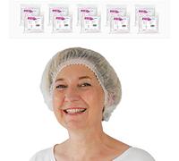 500x ARNOMED® Cuffie Monouso per Capelli 52 CM Bianco, Cuffia Monouso per la Testa, Copricapo per Chirurgiche, Doccia & Igiene -Cuffie Usa & Getta Capelli, Retine per Capellii Alimentari