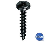 500x Vite Autofilettante Per Truciolare Nero Plus&Reg; Mustad Tc Pz E-100 5X25