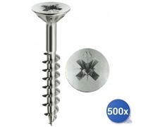 500x Vite Autofilettante Per Truciolare Panelvit Chromiting&Reg; Mustad Tsp Pz