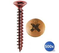 500x Vite Autofilettante Per Truciolare Panelvit&Reg; Mustad Bronzata Tsp Pz