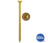 500x Vite Legno Tsp Torx Zincata Gialla Maurer E-100 4X35