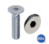 500x Vite Metallo Inox A2 Aisi 304 Testa Piana Svasata A Brugola E-100 5X16