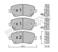 501.2 TRUSTING Kit pastiglie freno, Freno a disco per NISSAN