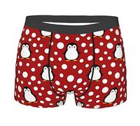 501 Boxer Aderenti Pinguino Carino con Neve Boxer Uomo Comfortevole Boxer A Pantaloncino Uomo Morbidi Pantaloncino Boxer Uomo per Uso Quotidiano Elastico No Stress Indossare Ogni Giorno L