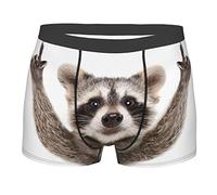501 Boxer Aderenti Procione Divertente Boxer Uomo Traspiranti Boxer A Pantaloncino Uomo Morbidi Mutande Uomo per Elastico No Stress Uso Quotidiano Protezione dai Cattivi Odori L